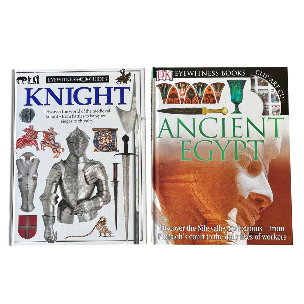 DK Eyewitness Books Lot Knight and Ancient Egypt Hardcover History Guide Kidcore